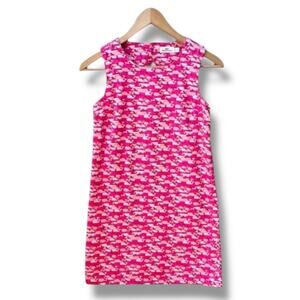 Vineyard Vines Girls Dress Size 10 Pink Whale Print Sleeveless Cotton Cut Out